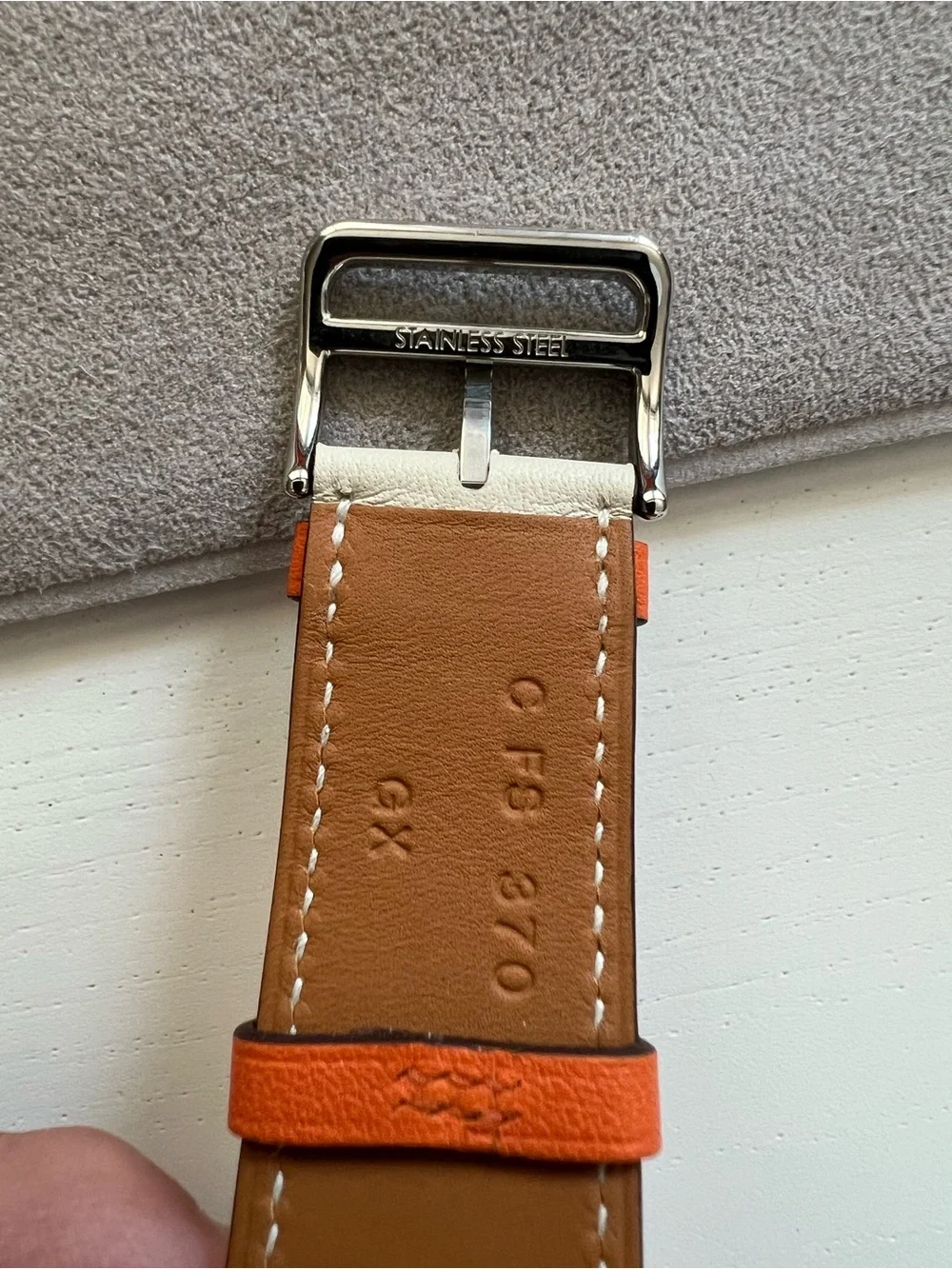 Hermes Apple Watch Band Single Tour Strap Tri Color 44mm NIB